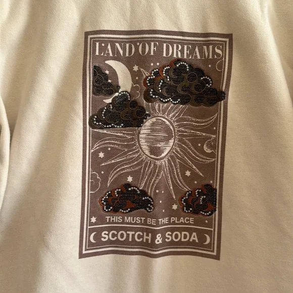 Scotch & Soda Beige Sweatshirt with Earthy Graphic - Picture 2 of 3